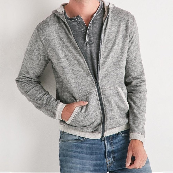 Lucky Brand Other - Lucky Brand Coolmax All Season Technology Heather Gray Zip-Up Hoodie
